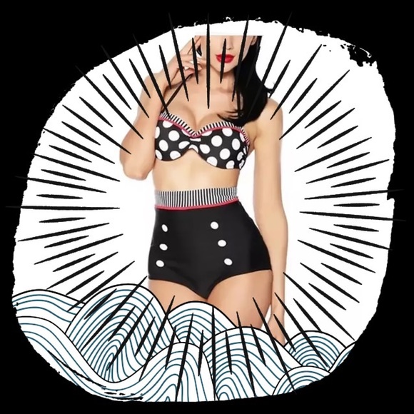 Retro Summer Polka Dot Fashion 2 Piece Swimsuit - Picture 2 of 5